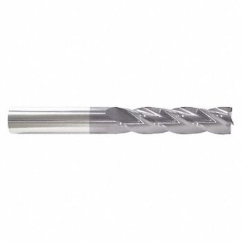 GRAINGER APPROVED Sq. End Mill Single End Carb 1/4, 45XP38