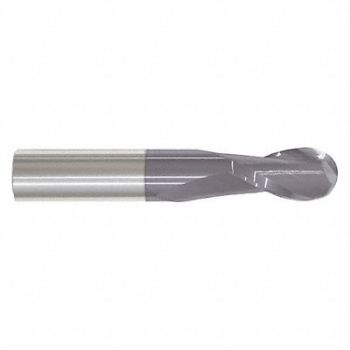 GRAINGER APPROVED Ball End Mill Single End 16.00mm Carbide, 45XU01