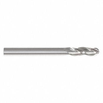 GRAINGER APPROVED Ball End Mill Single End 5/32 Carbide, 45XU54
