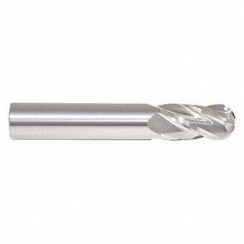 GRAINGER APPROVED Ball End Mill Single End 20.00mm Carbide, 45XW07