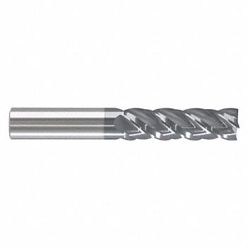 GRAINGER APPROVED Sq. End Mill Single End Carb 1, 45XY10