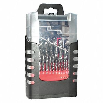 GRAINGER APPROVED Jobber Drill Set 24 pc Carbide, 45YJ55