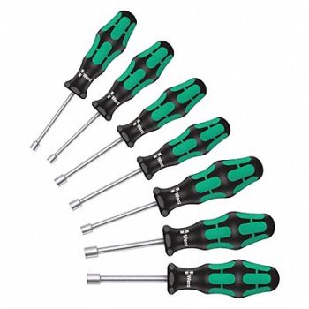 WERA Nut Driver Set 7 Pieces Metric Solid, 45YN28