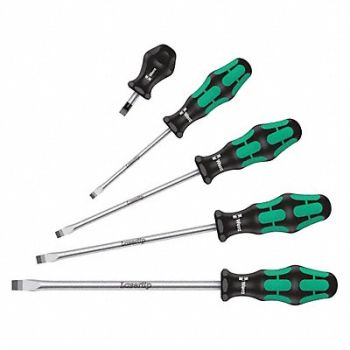 WERA Screwdriver Set Slotted 5 Pc, 45YN30