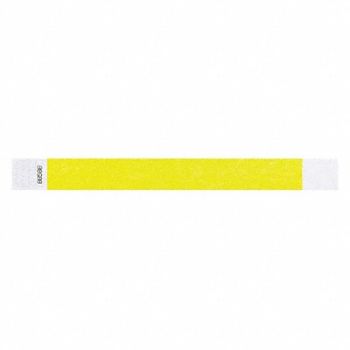 IDENTIPLUS ID Wristband Adhesive Yellow 1in W PK500, 45YN44