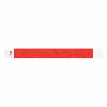 IDENTIPLUS ID Wristband Adhesive Red 1 in W PK500, 45YN45