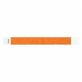 IDENTIPLUS ID Wristband Adhesive Orange 1in W PK500, 45YN47