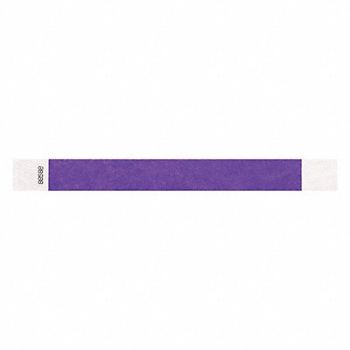 IDENTIPLUS ID Wristband Adhesive Purple 1in W PK500, 45YN49