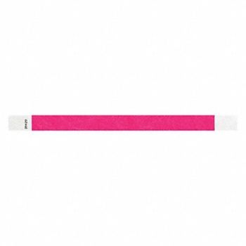 IDENTIPLUS ID Wristband Adhesive Pink PK500, 45YN57