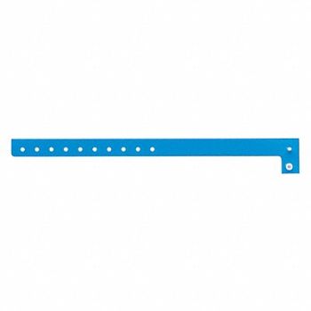 IDENTIPLUS ID Wristband Light Blue 5/8 in W PK500, 45YN74