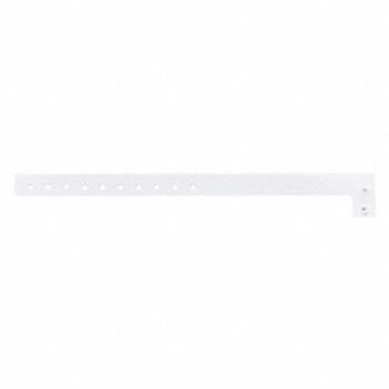 IDENTIPLUS ID Wristband L-Shaped White 5/8inW PK500, 45YN77