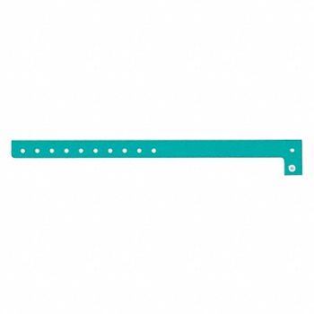 IDENTIPLUS ID Wristband L-Shaped Aqua PK500, 45YN81