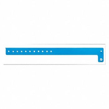 IDENTIPLUS ID Wristband Light Blue 3/4 in W PK500, 45YN92
