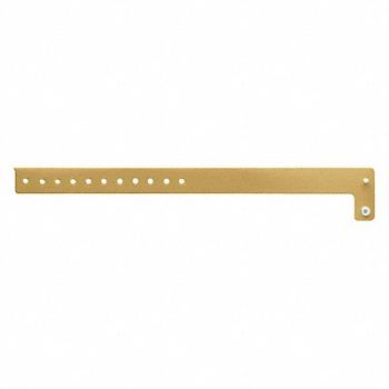 IDENTIPLUS ID Wristband Vinyl L-Shaped Gold PK500, 45YP02