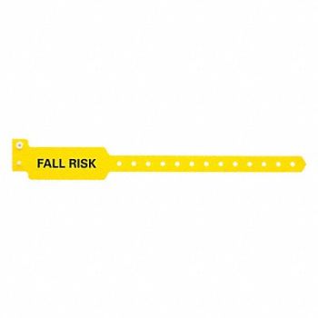 IDENTIPLUS ID Wristband 10-1/4 in L Fall Risk PK500, 45YP52