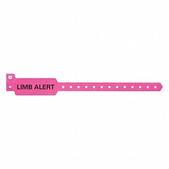 IDENTIPLUS ID Wristband 10-1/4in L Limb Alert PK500, 45YP54