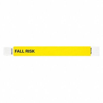 IDENTIPLUS ID Wristband 1 in W Fall Risk PK500, 45YP60