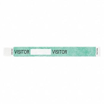 IDENTIPLUS ID Wristband 10inL x 1inW Visitor PK500, 45YP64