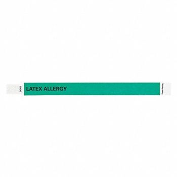 IDENTIPLUS ID Wristband Tyvek Latex Allergy PK500, 45YP67