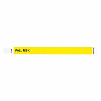 IDENTIPLUS ID Wristband Tyvek Fall Risk PK500, 45YP68