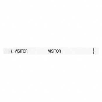 IDENTIPLUS ID Wristband White 3/4in W Visitor PK500, 45YP71
