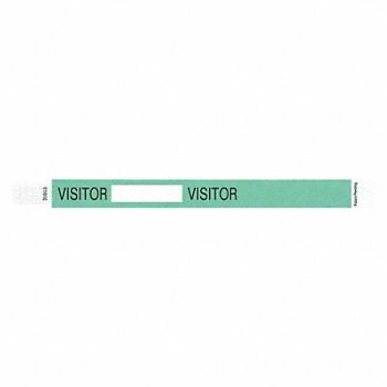 IDENTIPLUS ID Wristband 10inLx3/4inW Visitor PK500, 45YP72