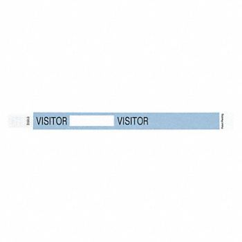 IDENTIPLUS ID Wristband Tyvek Visitor PK500, 45YP73