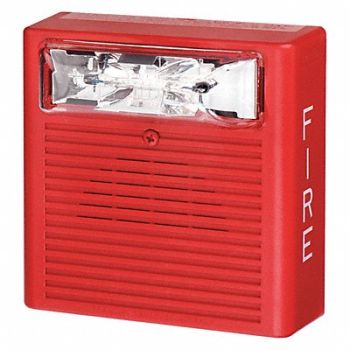 EATON Horn Strobe Red 0.480A Wall Mnt 75 CP, 45YU28