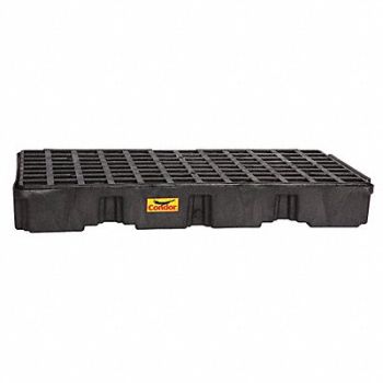 CONDOR Spill Platform w/Drain .30 gal 2 drums, 45YZ83