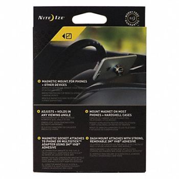 NITE IZE Cell Phone Car Mount Kit Black, 460K21