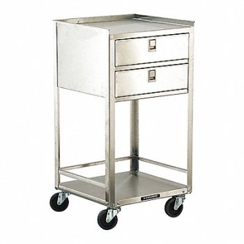 LAKESIDE Mobil Equipment Stand Silver Cabinet, 460K28