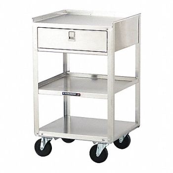 LAKESIDE Mobil Equipment Stand Silver Cabinet, 460K29