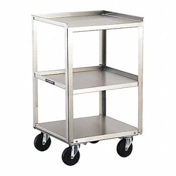 LAKESIDE Mobil Equipment Stand Silver Cabinet, 460K30
