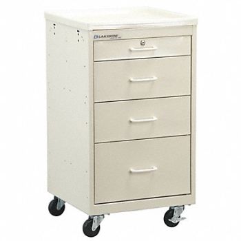 LAKESIDE Bedside Cart Beige Cabinet, 460K50