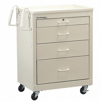 LAKESIDE Bedside Cart Beige Cabinet, 460K51