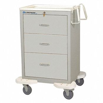 LAKESIDE Medical Cart Gray Cabinet, 460K53