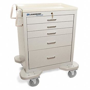 LAKESIDE Medical Cart Gray Cabinet, 460K60