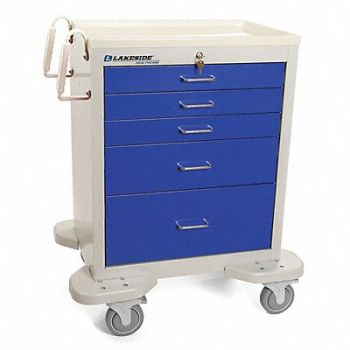 LAKESIDE Medical Cart Gray Cabinet, 460K61