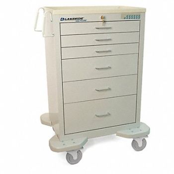 LAKESIDE Medical Cart Gray Cabinet, 460K68