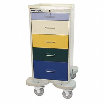 LAKESIDE Medical Cart Gray Cabinet, 460K83