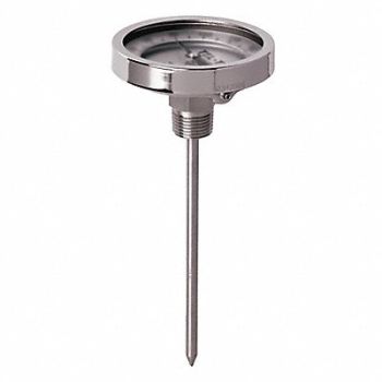TEL-TRU Analog Dial Thermometer Stem 24 L, 460V85