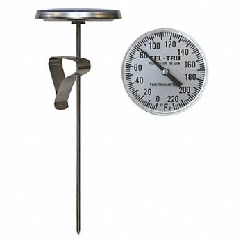 TEL-TRU Analog Dial Thermometer Stem 18 L, 460X23