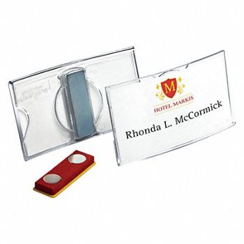 DURABLE Name Badges Magnet 1/4 1-11/16 PK25, 461N70