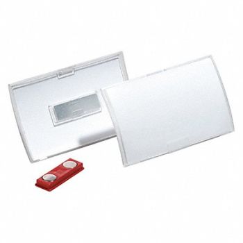 DURABLE Name Badges Magnet 1/8 W 2-1/4 H PK10, 461N82