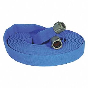 JAFLINE Fire Hose 50 ft Blue Polyester, 462D95