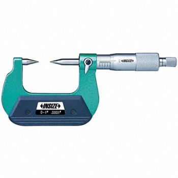 INSIZE Point Micrometer Point Anvil Mechanical, 462V03