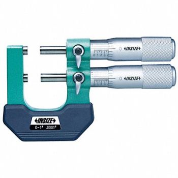 INSIZE Limit Micrometer Flat Anvil Mechanical, 462V14