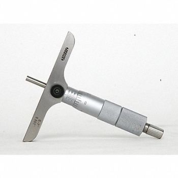 INSIZE Depth Micrometer 4 L Base Flat Anvil, 462V22