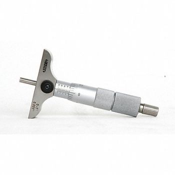 INSIZE Depth Micrometer 4 L Base Flat Anvil, 462V26