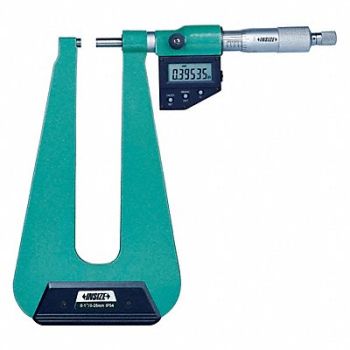 INSIZE Sheet Metal Micrometer Flat Anvil, 462W53
